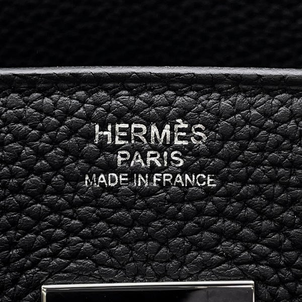 エルメス バーキン30 ブラック/シルバー金具 トゴ C刻印 HERMES Birkin ハンドバッグ 黒