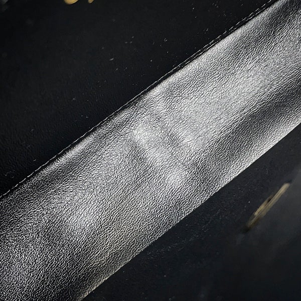 シャネル チェーンショルダーバッグ マトラッセ ココマーク ダブルチェーン ソフトキャビアスキン CHANEL 黒