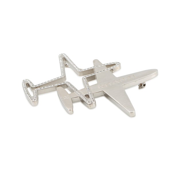 シャネル ブローチ ココマーク ロゴ 飛行機モチーフ ラインストーン 16S CHANEL アクセサリー