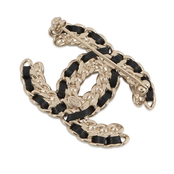 シャネル ブローチ ココマーク ラインストーン レザー B20C AB2971 CHANEL アクセサリー