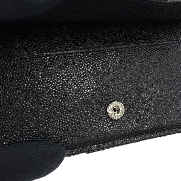 シャネル カードケース ココマーク マトラッセ クラシック ジップ キャビアスキン AP2570 CHANEL 黒