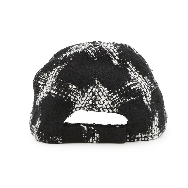 シャネル キャップ ココマーク ツイード コットン ウール サイズM AA7108 CHANEL 帽子 黒