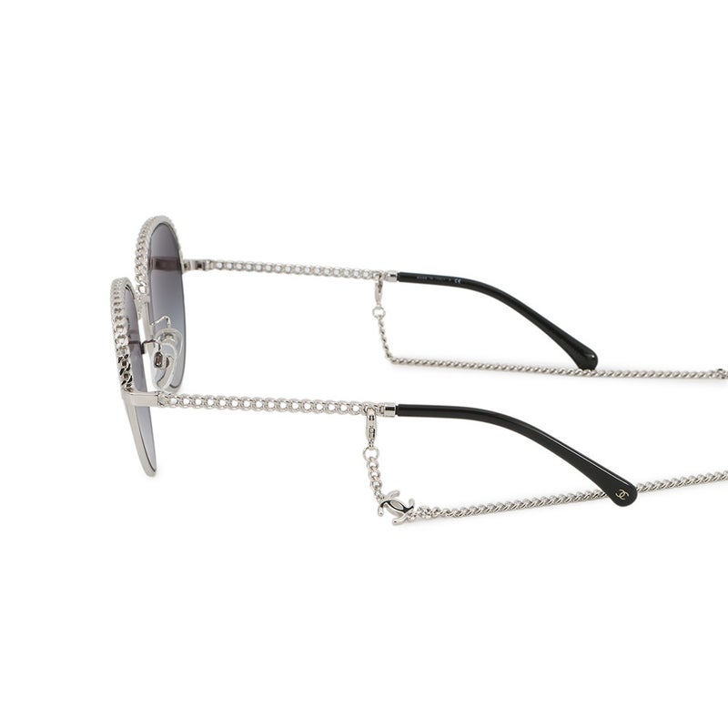 シャネル サングラス チェーン パントシェイプ 55□17 135 A71289 CHANEL アイウェア