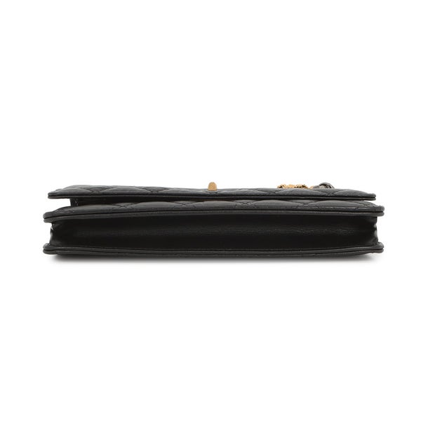 シャネル チェーンウォレット マトラッセ 2.55 アイコン ヴィンテージカーフレザー A80834 CHANEL 財布 黒