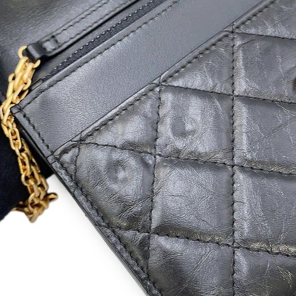 シャネル チェーンウォレット マトラッセ 2.55 アイコン ヴィンテージカーフレザー A80834 CHANEL 財布 黒