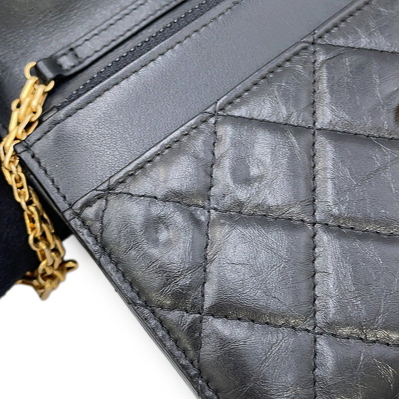シャネル チェーンウォレット マトラッセ 2.55 アイコン ヴィンテージカーフレザー A80834 CHANEL 財布 黒