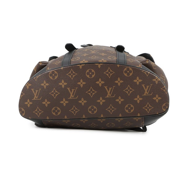 ルイヴィトン リュックサック モノグラム・マカサー クリストファーMM M43735 LOUIS VUITTON バックパック 黒 ブラック
