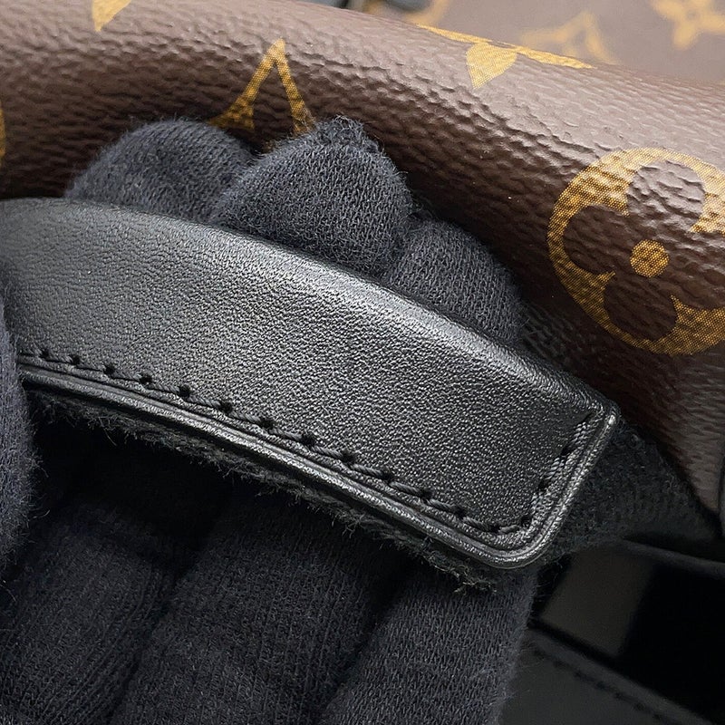 ルイヴィトン リュックサック モノグラム・マカサー クリストファーMM M43735 LOUIS VUITTON バックパック 黒 ブラック