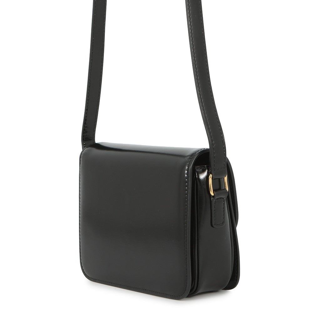 セリーヌ ショルダーバッグ ティーン トリオンフ シャイニーカーフレザー 188423 CELINE 黒 CELINE（セリーヌ） Teen Triomphe Bag ティーン トリオンフ バッグ