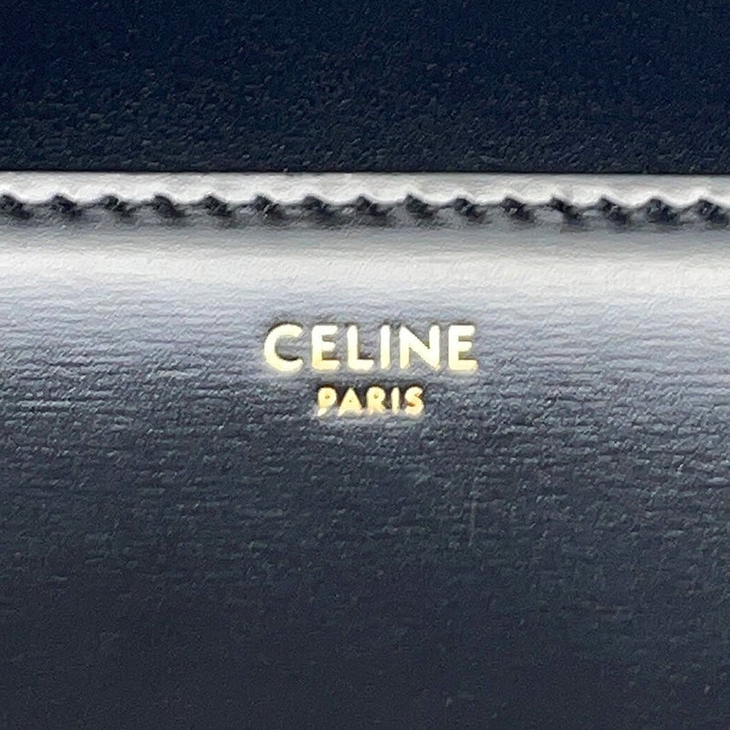 セリーヌ ショルダーバッグ ティーン トリオンフ シャイニーカーフレザー 188423 CELINE 黒