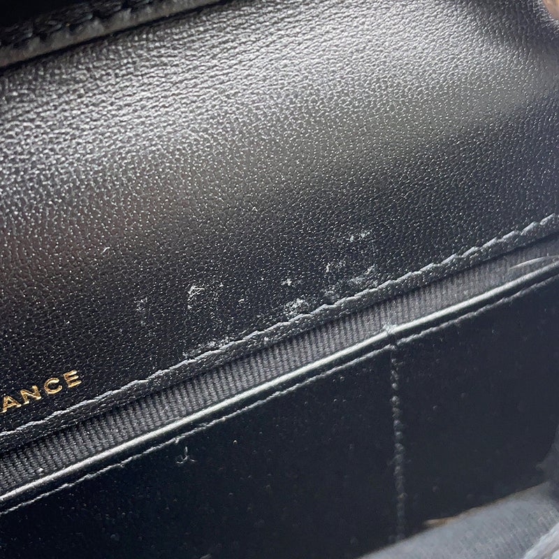 シャネル フォンケース マトラッセ ココマーク ラムスキン AP3559 CHANEL 黒 チェーンショルダー