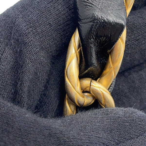 シャネル ショルダーバッグ マトラッセ ココマーク リボン チェーンクラッチバッグ  パテントAP4029 CHANEL 黒