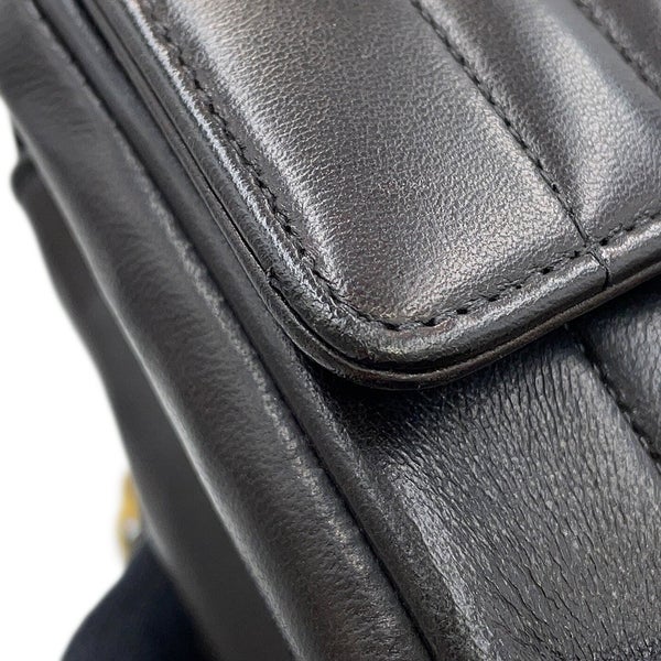 シャネル チェーンショルダーバッグ マドモアゼル ココマーク ラムスキン CHANEL 黒