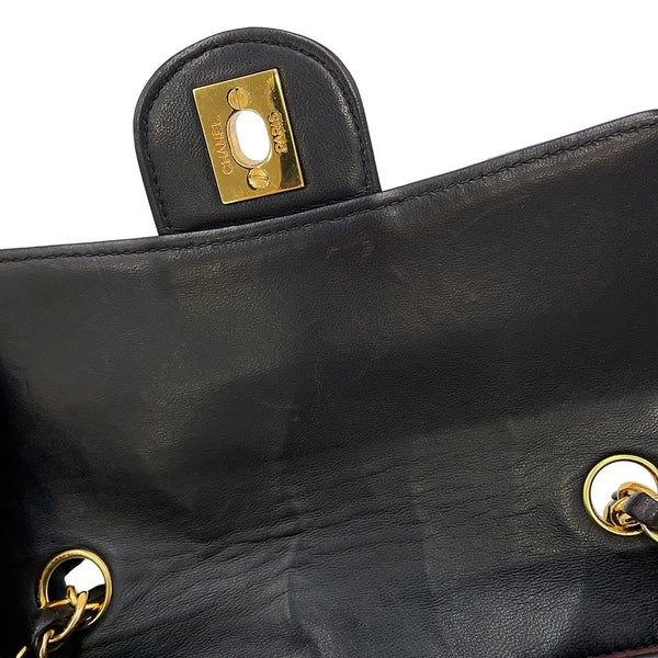 シャネル チェーンショルダーバッグ マドモアゼル ココマーク ラムスキン CHANEL 黒