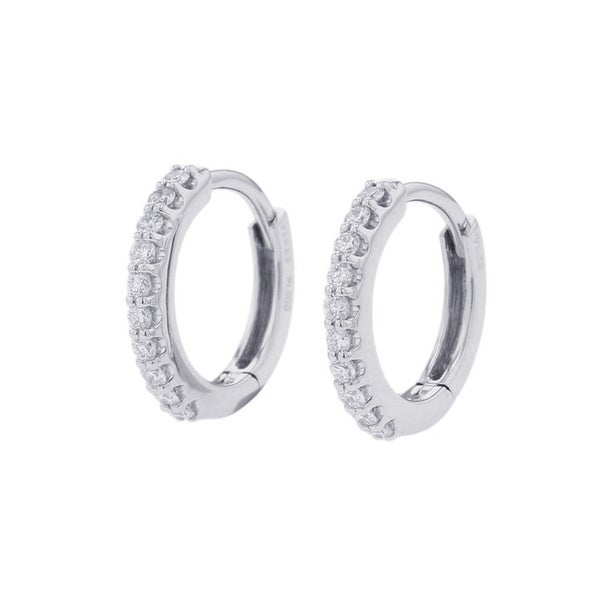 ポンテヴェキオ ピアス エテルノ・ファミリー チェルキオ ピッコロ ラテ ダイヤモンド 計0.24ct Pt999/Pt900 フープピアス