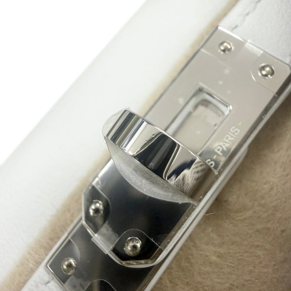 エルメス ショルダーバッグ ケリーダンス2 ニューホワイト/シルバー金具 スイフト K刻印 クラッチバッグ 白