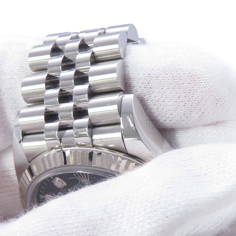 ロレックス デイトジャスト36 ランダムシリアル ルーレット 126234G ブルーフルーテッド文字盤 10Pダイヤモンド