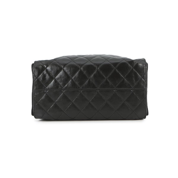 シャネル チェーンショルダーバッグ ココマーク CHANEL 25 スモール シャイニークランプルカーフスキンAS5293 黒