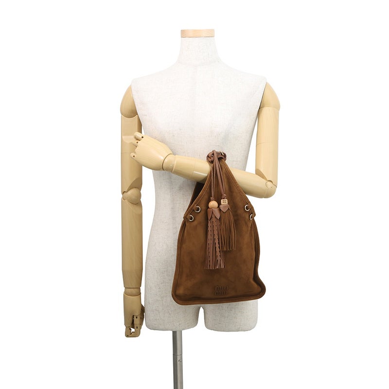 ミュウミュウ ハンドバッグ スエード タッセル 5BA295 MIUMIU