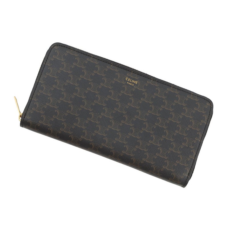 セリーヌ 長財布 ラージ ジップウォレット トリオンフ PVC 10B552BQ3.38NO CELINE 財布 黒