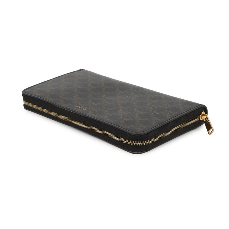 セリーヌ 長財布 ラージ ジップウォレット トリオンフ PVC 10B552BQ3.38NO CELINE 財布 黒