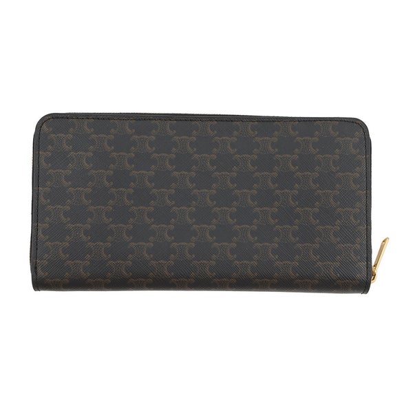 セリーヌ 長財布 ラージ ジップウォレット トリオンフ PVC 10B552BQ3.38NO CELINE 財布 黒