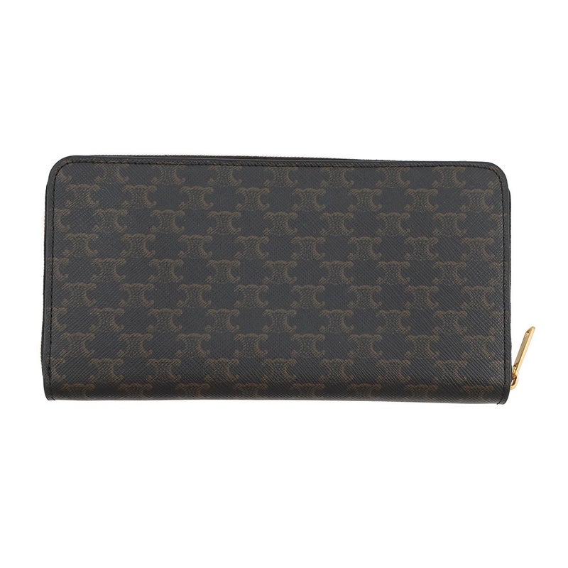 セリーヌ 長財布 ラージ ジップウォレット トリオンフ PVC 10B552BQ3.38NO CELINE 財布 黒