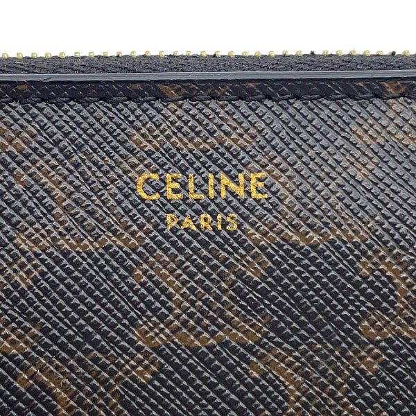 セリーヌ 長財布 ラージ ジップウォレット トリオンフ PVC 10B552BQ3.38NO CELINE 財布 黒