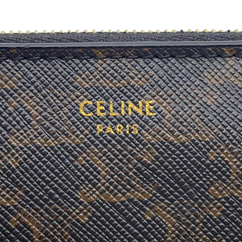 セリーヌ 長財布 ラージ ジップウォレット トリオンフ PVC 10B552BQ3.38NO CELINE 財布 黒