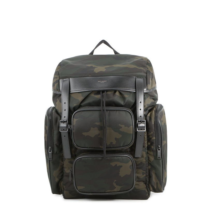 サンローランパリ バックパック HUNT カモフラージュ ナイロン 437110 リュックサック バッグ
