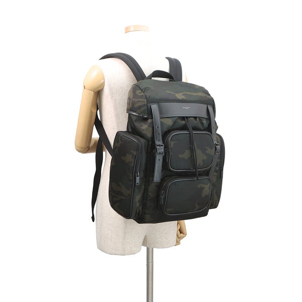 サンローランパリ バックパック HUNT カモフラージュ ナイロン 437110 リュックサック バッグ