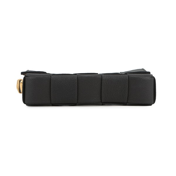 ボッテガヴェネタ ショルダーバッグ マキシイントレチャート カセット レザー 666870 BOTTEGA VENETA 黒