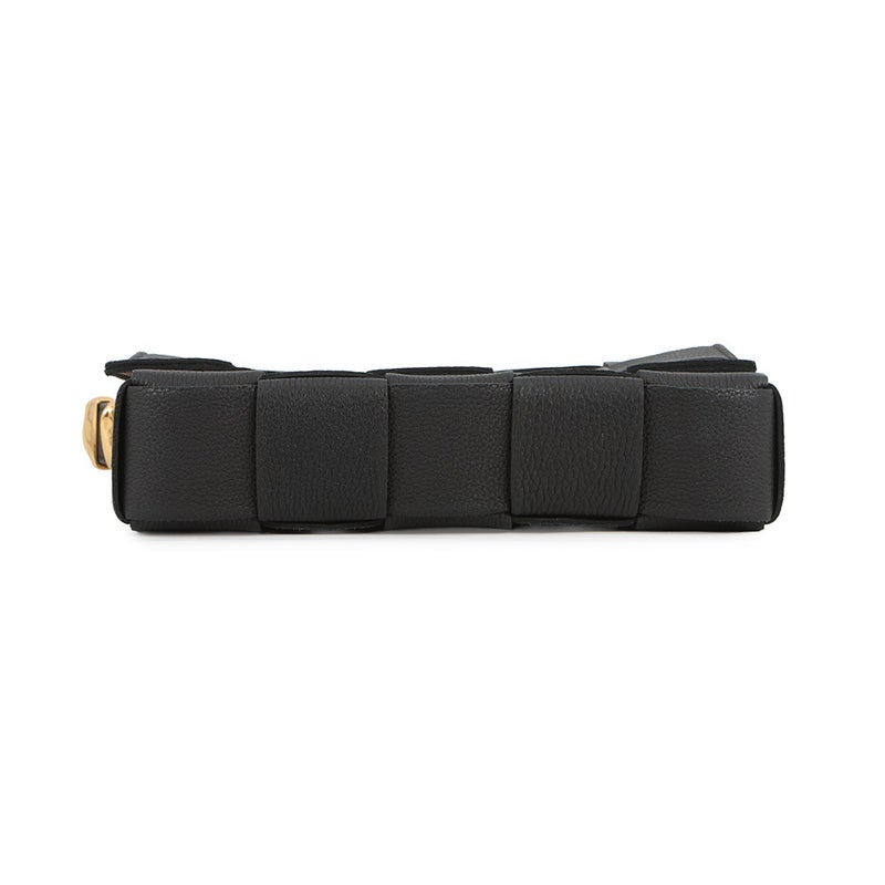 ボッテガヴェネタ ショルダーバッグ マキシイントレチャート カセット レザー 666870 BOTTEGA VENETA 黒