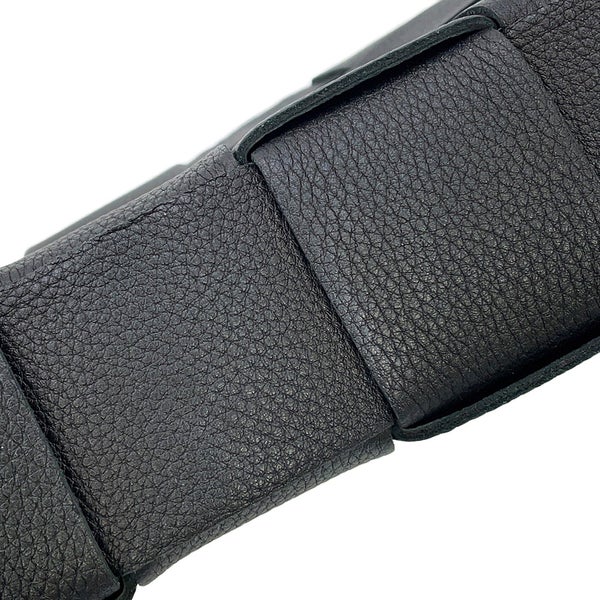 ボッテガヴェネタ ショルダーバッグ マキシイントレチャート カセット レザー 666870 BOTTEGA VENETA 黒