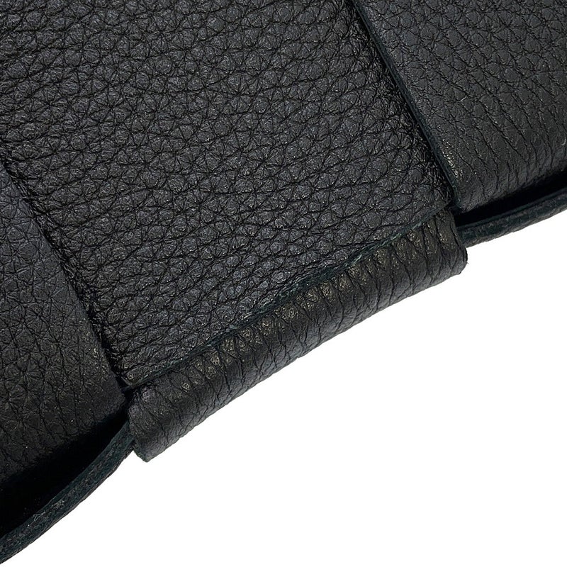 ボッテガヴェネタ ショルダーバッグ マキシイントレチャート カセット レザー 666870 BOTTEGA VENETA 黒