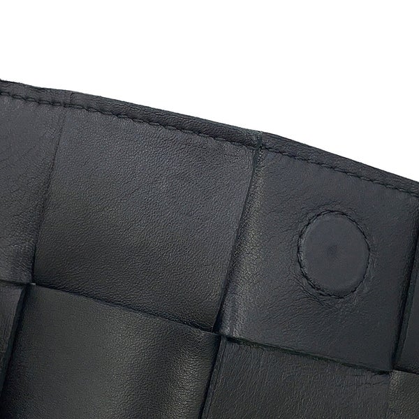 ボッテガヴェネタ ショルダーバッグ マキシイントレチャート カセット レザー 666870 BOTTEGA VENETA 黒