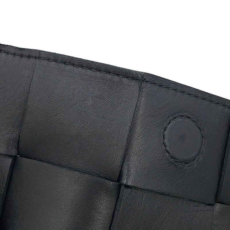 ボッテガヴェネタ ショルダーバッグ マキシイントレチャート カセット レザー 666870 BOTTEGA VENETA 黒