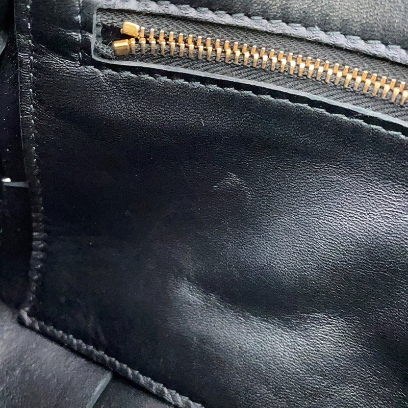 ボッテガヴェネタ ショルダーバッグ マキシイントレチャート カセット レザー 666870 BOTTEGA VENETA 黒