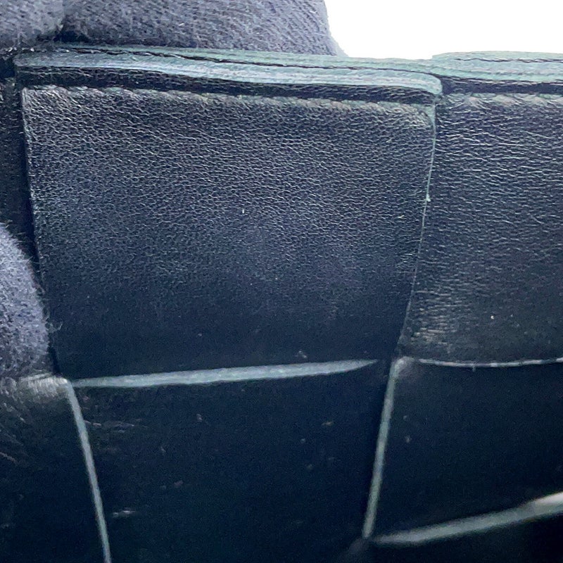 ボッテガヴェネタ ショルダーバッグ マキシイントレチャート カセット レザー 666870 BOTTEGA VENETA 黒