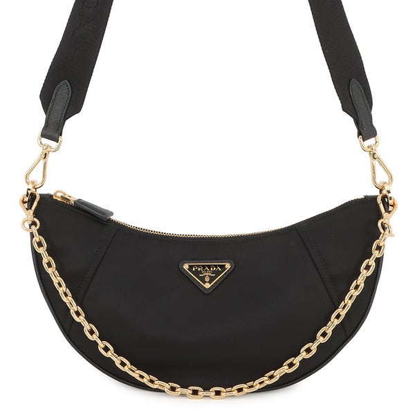 プラダ ショルダーバッグ Re-Nylon ドゥミ・リュンヌ ナイロン 1BH222 PRADA 黒