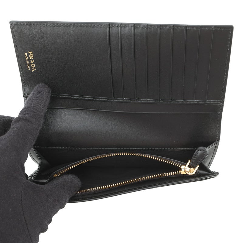 プラダ 長財布 シティカーフタブ  トライアングルロゴ ロングウォレット レザー1MV025 PRADA