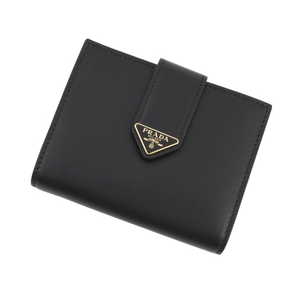 プラダ 二つ折り財布 シティカーフタブ 1MV204 PRADA 財布 黒