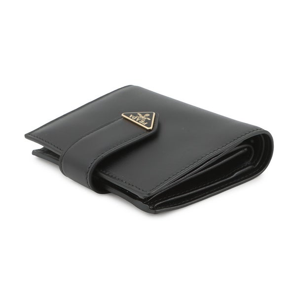 プラダ 二つ折り財布 シティカーフタブ 1MV204 PRADA 財布 黒