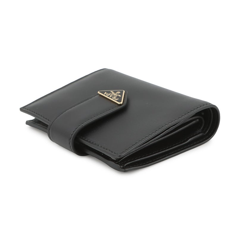 プラダ 二つ折り財布 シティカーフタブ 1MV204 PRADA 財布 黒