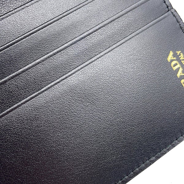 プラダ 二つ折り財布 シティカーフタブ 1MV204 PRADA 財布 黒