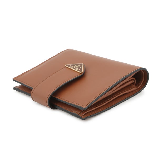 プラダ 二つ折り財布 シティカーフタブ トライアングルロゴ レザー 1MV204 PRADA コンパクトウォレット