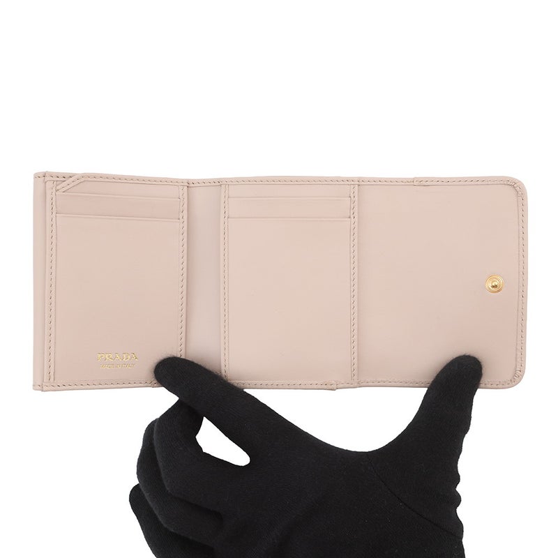 プラダ 三つ折り財布 トライアングルロゴ レザー 1MH043 PRADA 財布
