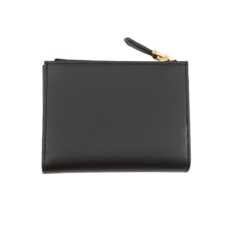 プラダ 二つ折り財布 トライアングルロゴ コンパクトウォレット レザー 1ML050 PRADA 黒