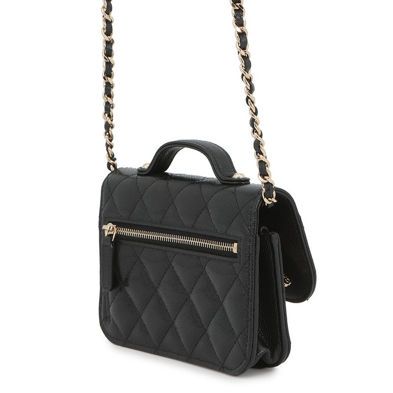 シャネル チェーンウォレット ココマーク ビジネスアフィニティ ミニ キャビアスキン AP2914 CHANEL 財布 黒