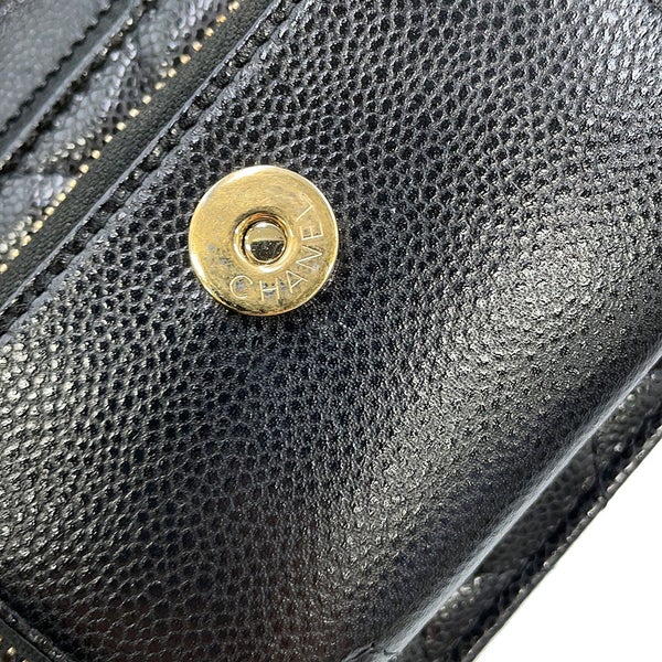 シャネル チェーンウォレット ココマーク ビジネスアフィニティ ミニ キャビアスキン AP2914 CHANEL 財布 黒